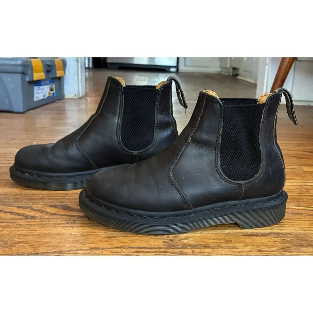 Dr. Martens Black Leather Pull On Chelsea Boots Shoes  Women's Size 5